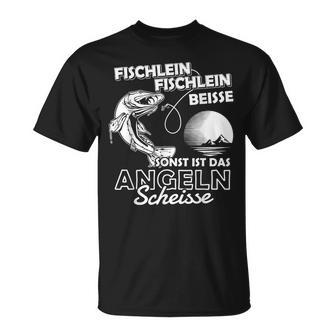 Fischlein Beisse Angler Fishing T-Shirt - Geschenkecke