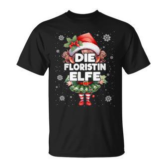 Floristin Elfe Weihnachten Elfen & Weihnachtselfen T-Shirt - Geschenkecke