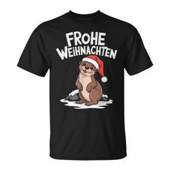 Frohe Weihnachten Otter Frohe Weihnachten T-Shirt - Geschenkecke