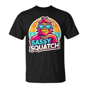Sasquatch Sassy Squatch Bigfoot Humor Lover T-Shirt - Thegiftio UK