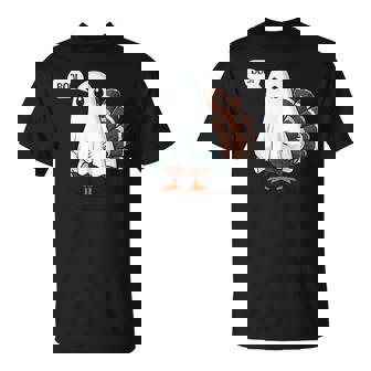 Turkey Ghost Hiding From Thanksgiving Dinner T-Shirt - Monsterry