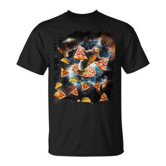 Galaxy Sloth Eat Pizza Taco In Space T-Shirt - Geschenkecke