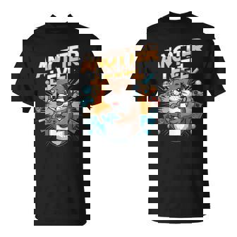 Gaming Addict Video Gamer Animal Otter T-Shirt - Monsterry