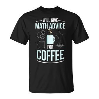 Gibt Mathe-Tipps Zum Kaffee Math Teacher T-Shirt - Geschenkecke