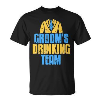 Groom's Drinking Team Retro Stag Night T-Shirt - Geschenkecke