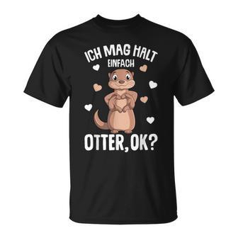 Ich Mag Halt Otter Seeotter Children's Women's Girls' T-Shirt - Geschenkecke