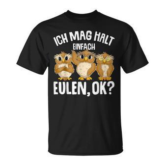 Ich Mag Halt Owls Children's Girls' S T-Shirt - Geschenkecke