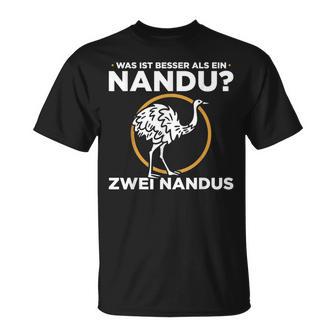 Was Ist Besser Als Ein Nandu Zwei Nandus Saying T-Shirt - Geschenkecke