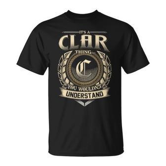 It's A Clar Thing You Wouldn't Understand Name Vintage T-Shirt - Thegiftio UK