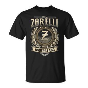 It's A Zarelli Thing You Wouldn't Understand Name Vintage T-Shirt - Thegiftio UK
