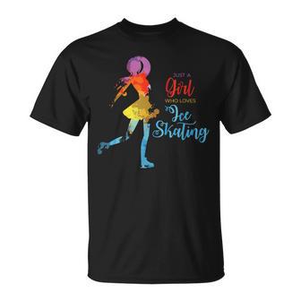 Just A Girl Who Loves Ice Skating Shirt For Ice Skating Girl T-Shirt - Monsterry