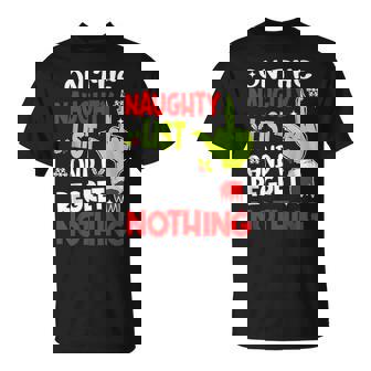 On The List Of Naughty And I Regret Nothing Christmas T-shirt - Monsterry