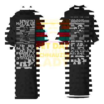 Love Your Pet Day Crazy Schnauzer Lady T-Shirt - Monsterry