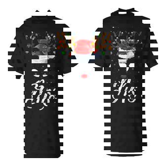 Matching Family Santa Hat Mrs Reindeer Christmas T-Shirt - Monsterry