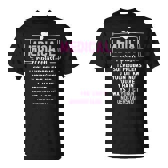 Medical Receptionist Definition Medical Reception T-Shirt - Monsterry