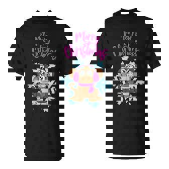 Merry Christmas Holiday Monkey Snowflake Snow Winter Tank Top T-Shirt - Monsterry