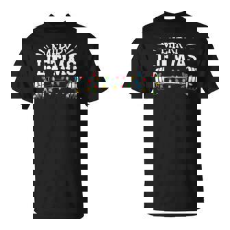 Merry Liftmas Weightlifter Fitness T-Shirt - Monsterry