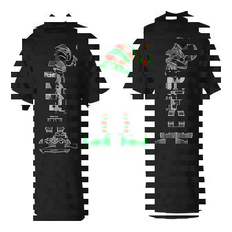 Mr Elf Matching Family Christmas Plaid Pyjamas Party T-Shirt - Monsterry