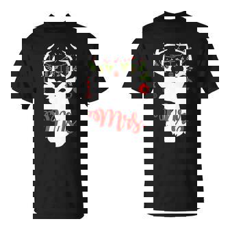 Mrs Reindeer Deer Matching Family Group Christmas Premium T-Shirt - Monsterry