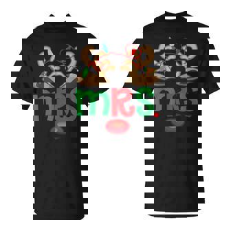 Mrs Reindeer Deer Matching Family Group Christmas T-Shirt - Monsterry