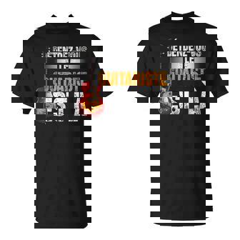 Musicien Cadeau Détendezous Le Guitariste Est Là Guitare T-Shirt - Cadeauxyz