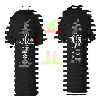 Nana Elf Matching Family Group Christmas Pajama T-Shirt - Monsterry