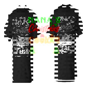 Nana's Christmas Crew Christmas Santa Cookies Gingerbread T-Shirt - Monsterry