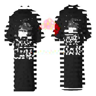 Nurse Claus Holiday Matching Pajamas Xmas Party T-Shirt - Monsterry