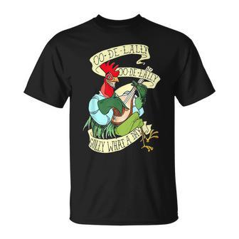 Oo De Lally Golly What A Day Rooster Playing Guitar T-Shirt - Thegiftio UK