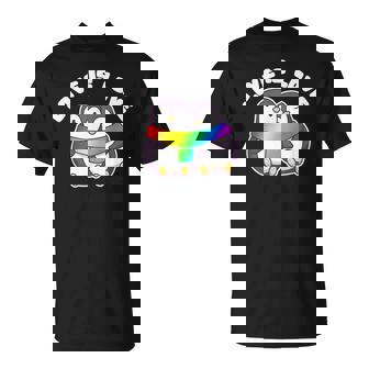 Penguin Gay Rainbow Christmas Pajama T-Shirt - Monsterry
