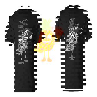 Pineapple Eating Pizza Football T-Shirt - Monsterry