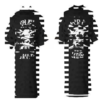 Pirate Uncle Family Halloween Holiday Costume Skull T-Shirt - Monsterry