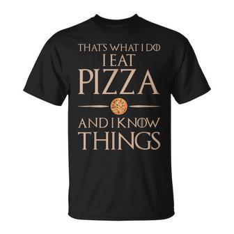 Pizza Das Ist Was Ich Essen Und Weiß Dinge German T-Shirt - Geschenkecke