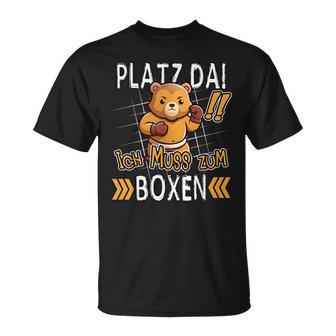 Platz Da Ich Muss Zum Boxing Bear Boxer T-Shirt - Geschenkecke