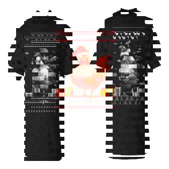 Pull De Noël Moche En Forme De Poulet Pour Homme Et T-Shirt - Cadeauxyz