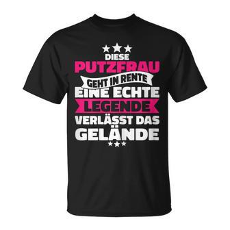 Rentnerin Putzfrau Retirement T-Shirt - Geschenkecke