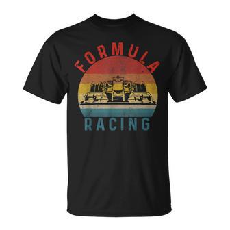 Retrointage Formula Racing Fan Silhouette Racing Car Formula T-Shirt - Geschenkecke