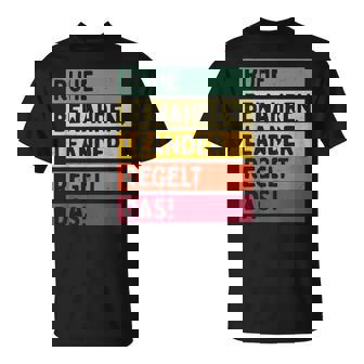 Ruhe Behalten Regelt The Saying In Retro Colours S T-Shirt - Geschenkecke