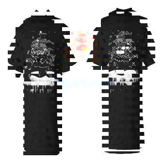 Santa Reindeer Spider Xmas Light Santa Reindeer Spider T-Shirt - Monsterry