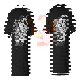 Santa Tattoo Retro Sunglasses Christmas Xmas T-Shirt - Monsterry