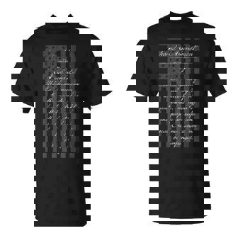 SECOND 2ND AMENDMENT US FLAG CONSTITUTION BILL OF RIGHTS T-Shirt - Monsterry