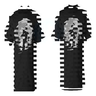 Snowboard Full Moon Cool Snowboarding Instructor Snowboarder T-Shirt - Monsterry