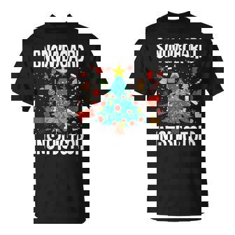 Snowboard Instructor Christmas Wear Snowboarding Apparel T-Shirt - Monsterry