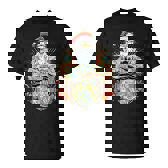 Tattoo Santa Biker Santa Claus Christmas Beer Belly Xmas Tank Top T-Shirt - Monsterry