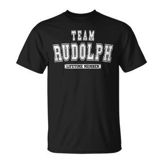 Team Rudolph Lifetime Member Family Last Name T-Shirt - Geschenkecke