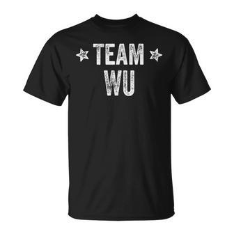 Team Wu Surname Wu Family Member Last Name T-Shirt - Geschenkecke