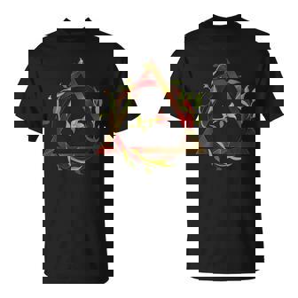 Therian Symbol With Flowers Inclusion T-Shirt - Monsterry
