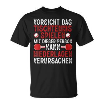 Vorsicht Das Tischtennis Spielen Ping Pong T-Shirt - Geschenkecke