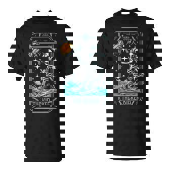 Water Polo Player Waterpolo Sport Skeleton Tarot Card T-Shirt - Thegiftio