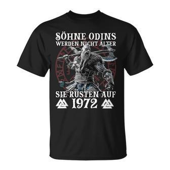 Wikinger T Männer Odin Wikinger Jahrgang 1972 Geburtstags T-Shirt - Geschenkecke